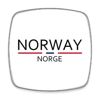 Norway - Norge - Norwegen - Flagge - Skandinavien - Viereckiger Kühlschrankmagnet - Weiß - Vorne