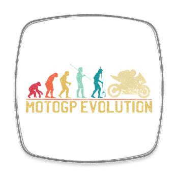 Motocross Evolution Silhouette Design - Viereckiger Kühlschrankmagnet - Weiß - Vorne