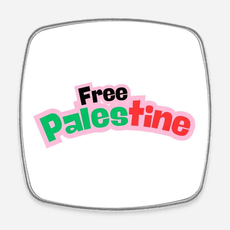 Palestine Design - Square fridge magnet - white