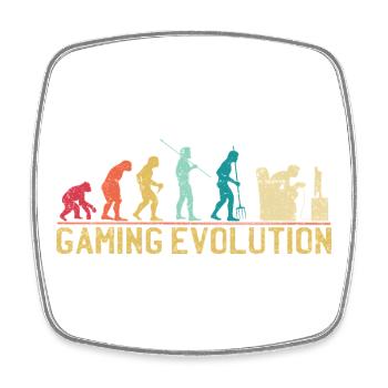 Gaming Evolution Kunstwerk - Viereckiger Kühlschrankmagnet - Weiß - Vorne