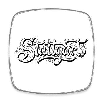 Vintage Rockabilly Tattoo Lettering - Square fridge magnet - white - Front