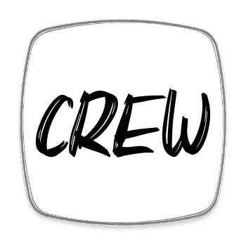 crew - Square fridge magnet - white - Front