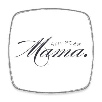 Maman 2025 Maman 2025 - Magnet carré - blanc - Devant