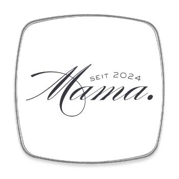 Mom – Love Carried in the Heart - Square fridge magnet - white - Front