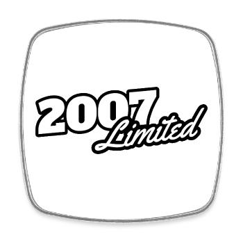 Limitierte Jahreszahl 2007 18ter Geburtstag - Viereckiger Kühlschrankmagnet - Weiß - Vorne