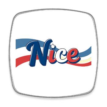 Der Glacenstand von Nizzaq - Square fridge magnet - white - Front