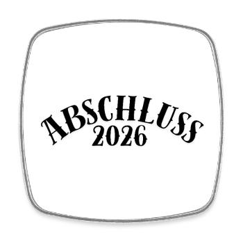 Abschluss 2026 - Viereckiger Kühlschrankmagnet - Weiß - Vorne
