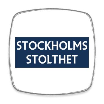 Stockholmer Stolz - Viereckiger Kühlschrankmagnet - Weiß - Vorne