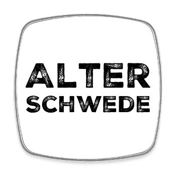 Alter Schwede Lustiger Ausdruck Spruch - Viereckiger Kühlschrankmagnet - Weiß - Vorne