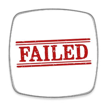 Gescheitertes Stempel-Grunge-Design - Viereckiger Kühlschrankmagnet - Weiß - Vorne