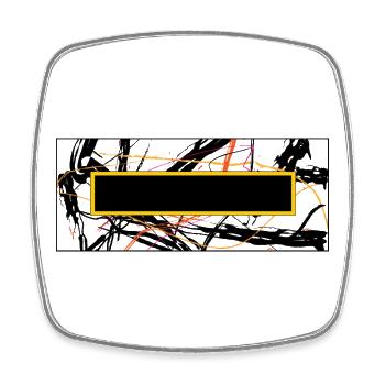 GrafikART - Viereckiger Kühlschrankmagnet - Weiß - Vorne