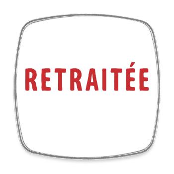 Retraitée Mission Accomplie Humour Départ Retraite - Magnet carré - blanc - Devant
