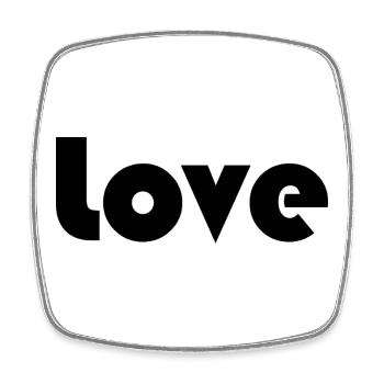 LOVE. COUPLE. JUST MARRIED. EVJF. VALENTINE'S DAY. - Square fridge magnet - white - Front