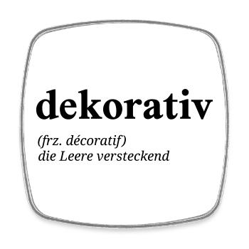 decorative Definition - Square fridge magnet - white - Front