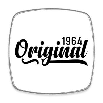 1964 Geburtstag 61 Jahre Alt, retro 1964 - Viereckiger Kühlschrankmagnet - Weiß - Vorne
