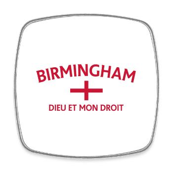 Birmingham Heritage Emblem - Viereckiger Kühlschrankmagnet - Weiß - Vorne