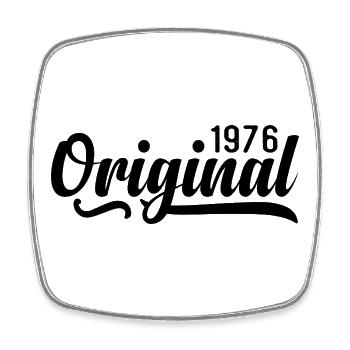 1976 birthday 49 years old, retro 1976 - Square fridge magnet - white - Front
