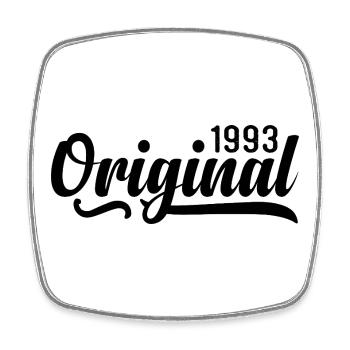 1993 Birthday 32 years old, retro 1993 - Square fridge magnet - white - Front