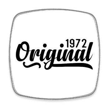 1972 Geburtstag 53 Jahre Alt, retro 1972 - Viereckiger Kühlschrankmagnet - Weiß - Vorne