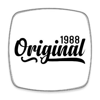1988 Geburtstag 37 Jahre Alt, retro 1988 - Viereckiger Kühlschrankmagnet - Weiß - Vorne