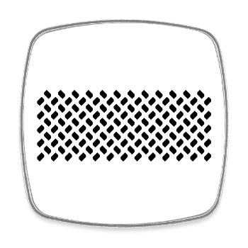 Samples from modules in repeat - Square fridge magnet - white - Front