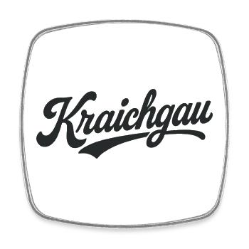 Kraichgau Region Schriftzug - Viereckiger Kühlschrankmagnet - Weiß - Vorne