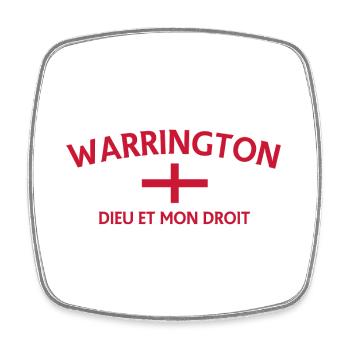Erbe des Warrington Cross - Viereckiger Kühlschrankmagnet - Weiß - Vorne