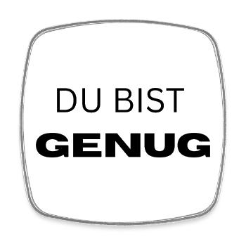 Du bist genug - Viereckiger Kühlschrankmagnet - Weiß - Vorne