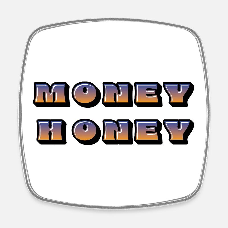 Money Honey Gradient Rétro - Magnet carré - blanc