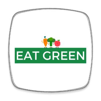 Manger Green Veggie Parade - Magnet carré - blanc - Devant