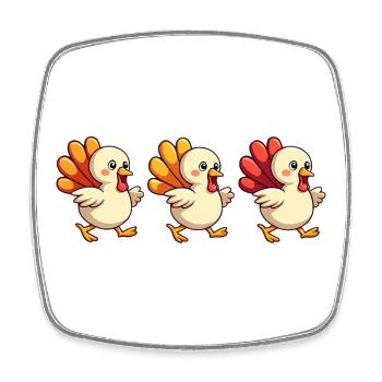 Thanksgiving Truthahn Baby - Viereckiger Kühlschrankmagnet - Weiß - Vorne