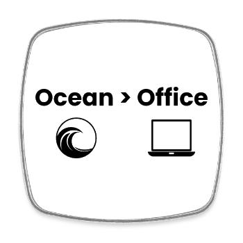 Chemise Ocean > Office Adventure - Magnet carré - blanc - Devant