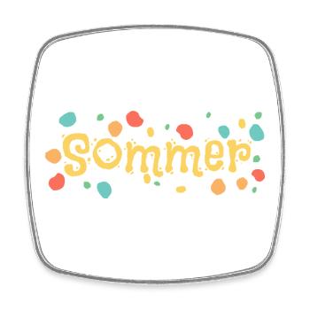 Sommer als Sommer - Viereckiger Kühlschrankmagnet - Weiß - Vorne