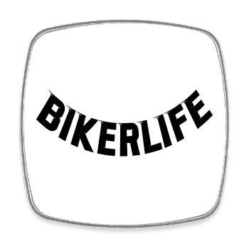 Bikerlife_ _cool - Magnet carré - blanc - Devant