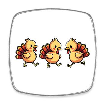 Bébé dinde de Thanksgiving - Magnet carré - blanc - Devant
