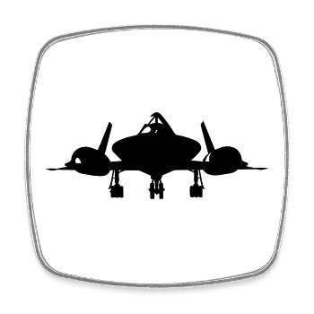SR-71 - Viereckiger Kühlschrankmagnet - Weiß - Vorne