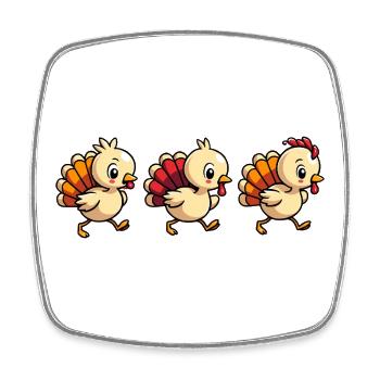 Thanksgiving Truthahn Baby - Viereckiger Kühlschrankmagnet - Weiß - Vorne