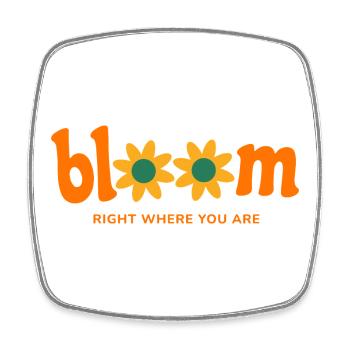 🌻Bloom right where you are planted Psalm 92:13 - Square fridge magnet - white - Front