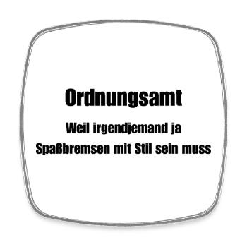 Public order office: fun killer with style - Square fridge magnet - white - Front