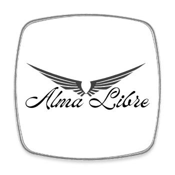 Alma Libre Design - Square fridge magnet - white - Front