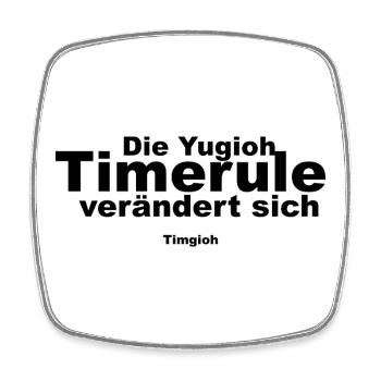 The new timerule - Square fridge magnet - white - Front
