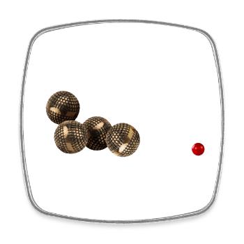 Petanque ball game - Square fridge magnet - white - Front