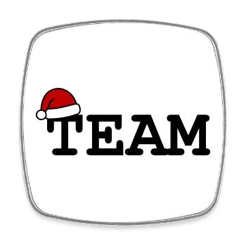 Team Christmas Christmas Hat - Square fridge magnet - white - Front