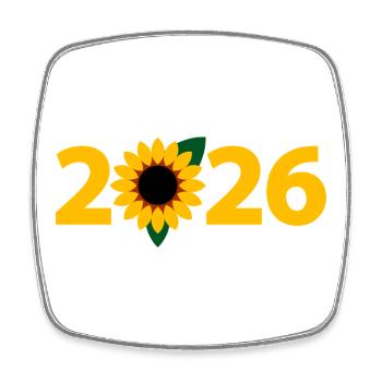 Jardinier 2026, Jardinage 2026, Fleuriste 2026 - Magnet carré - blanc - Devant
