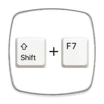 Shift F7 - Viereckiger Kühlschrankmagnet - Weiß - Vorne