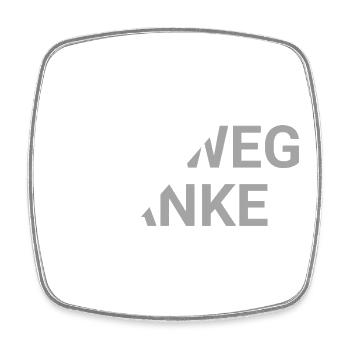 Go away, thank you - Square fridge magnet - white - Front