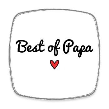 DAD. FATHER'S DAY. HAPPY FATHER'S DAY. HAPPY BIRTHDAY. - Square fridge magnet - white - Front