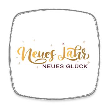 Neues Jahr Neues Glück  - Viereckiger Kühlschrankmagnet - Weiß - Vorne