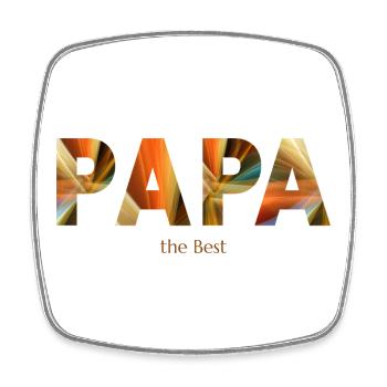 Papa - mon ancre - Magnet carré - blanc - Devant