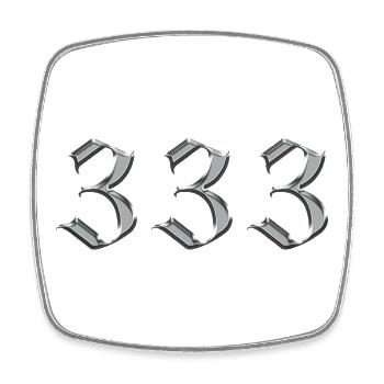 Angel Number 333 Support - Square fridge magnet - white - Front